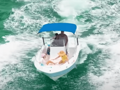 Boats vs Haulover - ladies on the bow