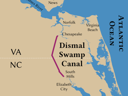 Dismal Swamp Canal map