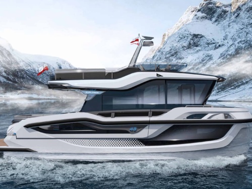 Galeon 430 EXP running