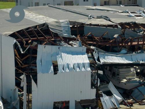 Hurricane Ian destroys boat station in Florida