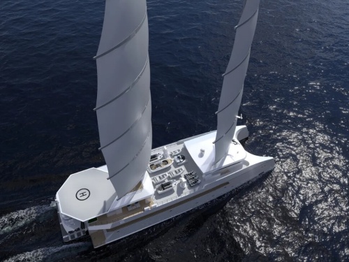 World’s largest sail-powered catamaran