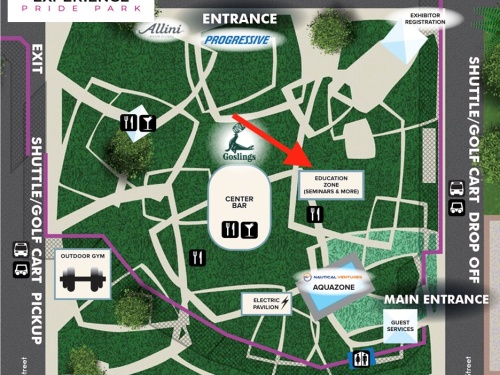 MIBS Pride Park Education Seminars map