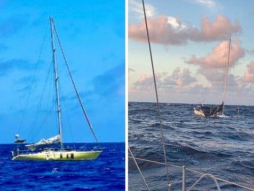 Side by Side image of the two boats that sank during the 2024 Bermuda Race