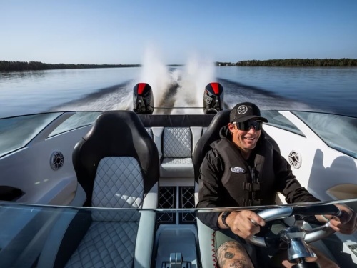 Travis Pastrana on the water