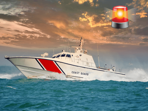USCG boat running