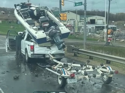boat in truck bed