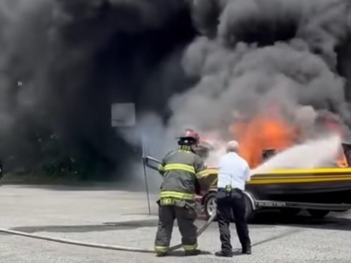 boat on fire