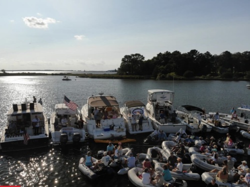 boats and rafts on the water
