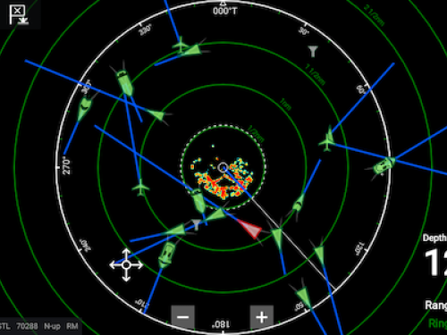 Radar display, radar screen, reading radar rings