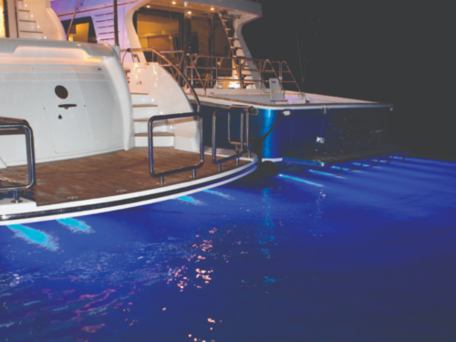 underwater lights, LED underwater lights, Yachts with lights on