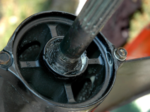 fishing line around a propeller shaft, fishing line damages propshaft seal