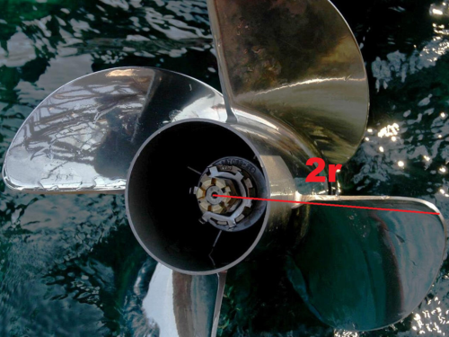 Propeller diameter, measuring propeller diameter