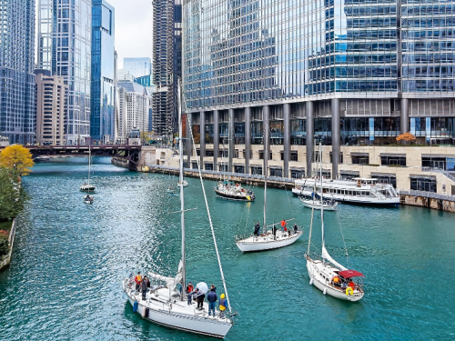 Chicago River - Sailboat
