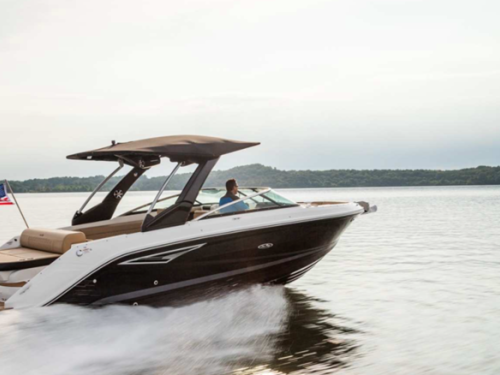 SeaRay SLX 280 sterndrive side profile running