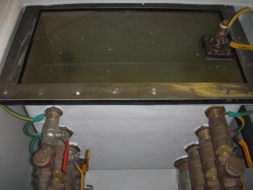 Sea chest below the engine room deck on an N86
