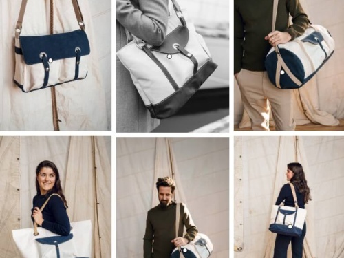 727 Sail Bags being displayed by a few different people