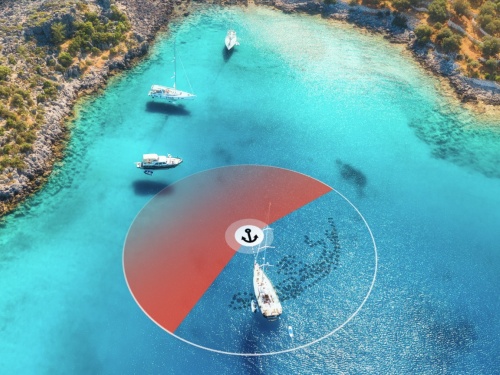 Anchor Alert app - boat anchored