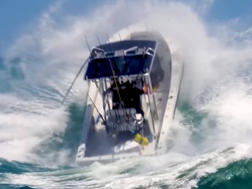 boat launched at Haulover