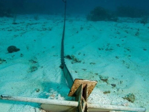 anchor on ocean floor