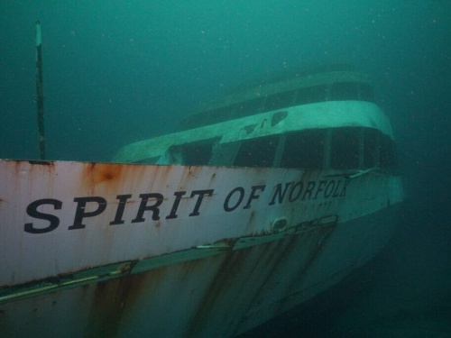 The Spirit of Norfolk, destroyed by fire, is Destin, Florida's, newest artificial reef