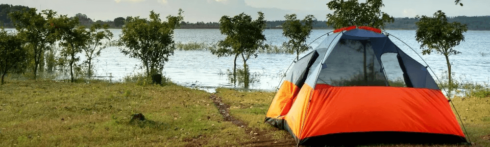 Tent by the water
